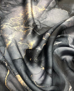 Gray Tie Dye Fabric, Gold Details Fabric - Whotex Online Fabric Store