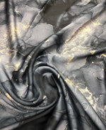 Gray Tie Dye Fabric, Gold Details Fabric - Whotex Online Fabric Store
