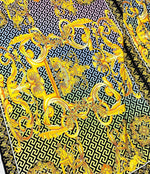 Greek Key pattern fabric, Gold Baroque Silky Crepe Fabric , Panel Fabric 150*100cm // 1.64 * 1.09 yard - Whotex Online Fabric Store