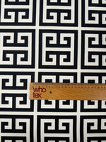 Greek Key Print Fabric Sold by Metre - Whotex Fabrics London