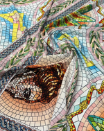 Greek Mosaic Print Fabric By Metre - Whotex Fabrics London