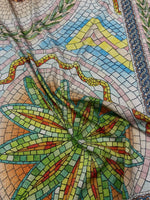 Greek Mosaic Print Fabric By Metre - Whotex Fabrics London