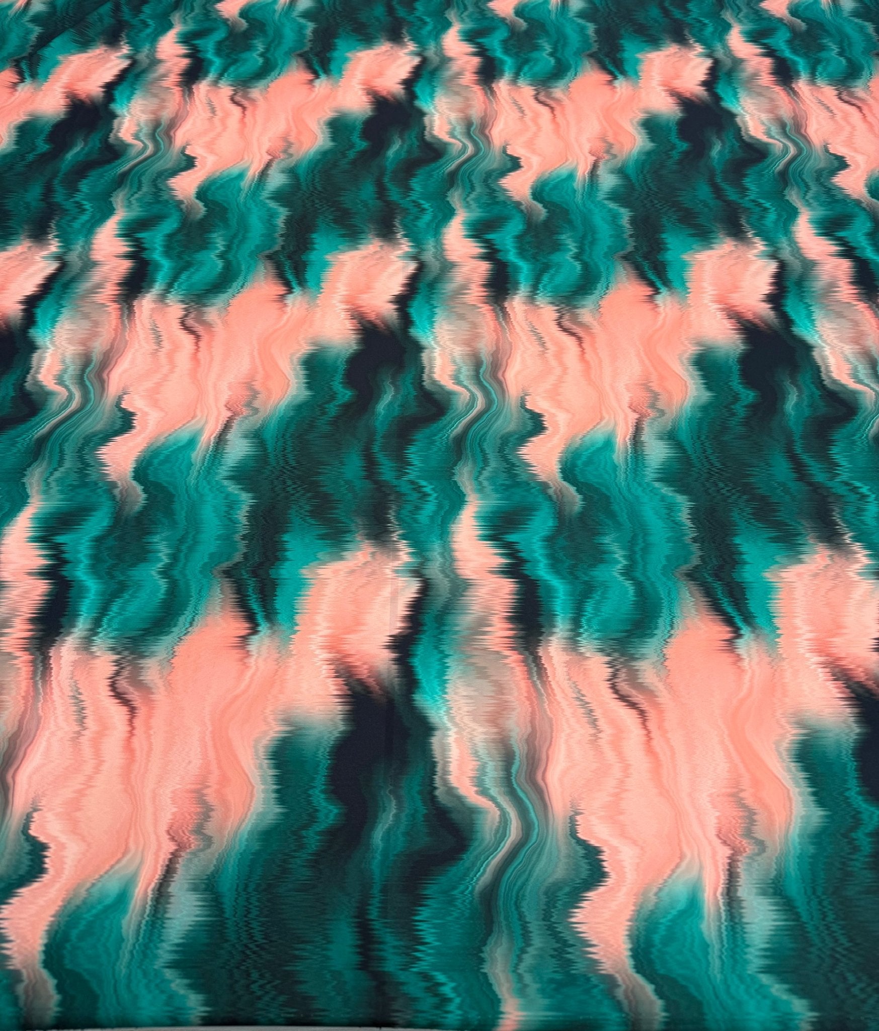 Green and Pink PatternTie Dye Fabric By Metre - Whotex Fabrics London