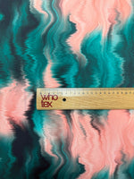 Green and Pink PatternTie Dye Fabric By Metre - Whotex Fabrics London