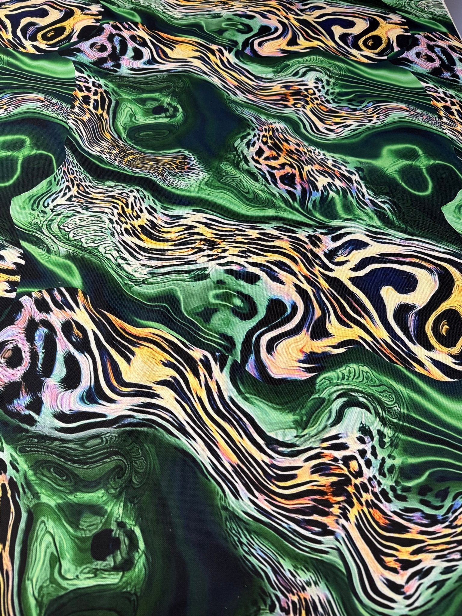 Green Animal Print Upholstery Fabric by the Metre - Whotex Fabrics London