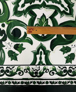 Green Baroque Spandex Fabric by the Metre - Whotex Fabrics London