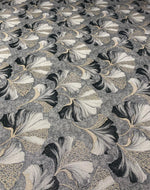 Grey Silver Shimmer Print Lurex Fabric by the Metre - Whotex Fabrics London