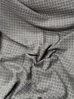 Grey Wool Tweed Fabric – Glitter Checked Suiting by the Metre - Whotex Fabrics London