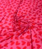 Heart Print Cotton Fabric - Whotex Fabrics London