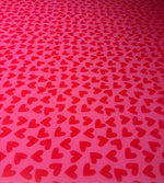 Heart Print Spandex Fabric by the Metre for Dresses - Whotex Fabrics London