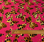 Hot Pink Butterfly Pattern Fabric by Metre - Whotex Fabrics London