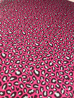 Hot Pink Leopard Print Fabric – Bold Animal Pattern by Metre - Whotex Fabrics London