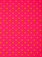 Hot Pink with Yellow Polka Dot Satin Fabric by the Metre - Whotex Fabrics London