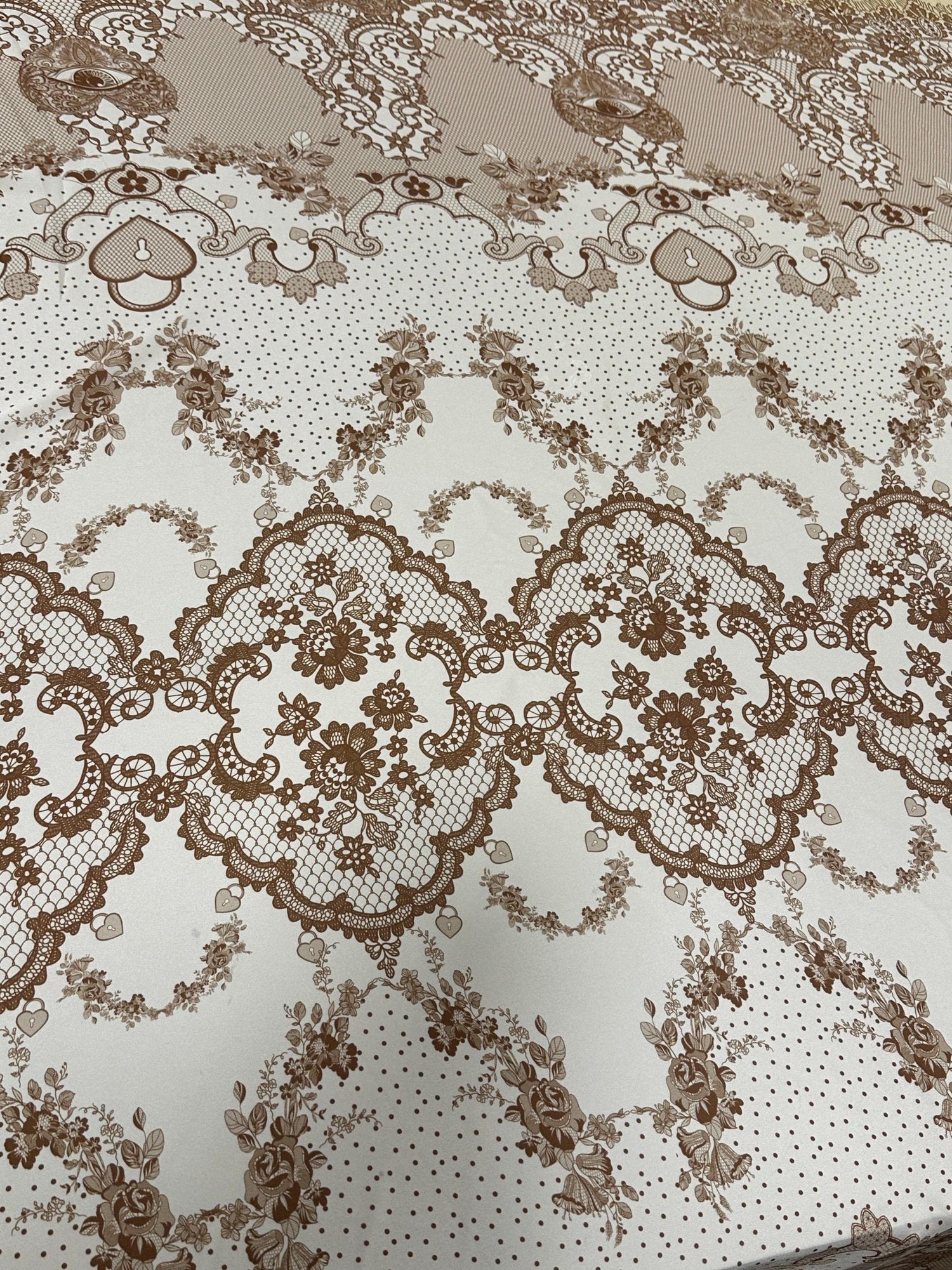 Vintage Floral Lace Fabric