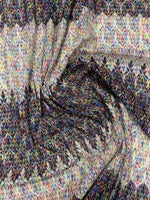 Iridescent Multicolour Mesh Knit Fabric by the Metre - Whotex Fabrics London