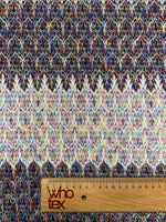 Iridescent Multicolour Mesh Knit Fabric by the Metre - Whotex Fabrics London