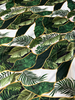 Leaf Pattern Stretch Velvet Fabric - Whotex Online Fabric Store