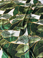 Leaf Pattern Stretch Velvet Fabric - Whotex Online Fabric Store