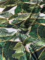 Leaf Pattern Stretch Velvet Fabric - Whotex Online Fabric Store