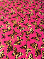 Leopard Butterfly Spandex Fabric by the Metre - Whotex Fabrics London