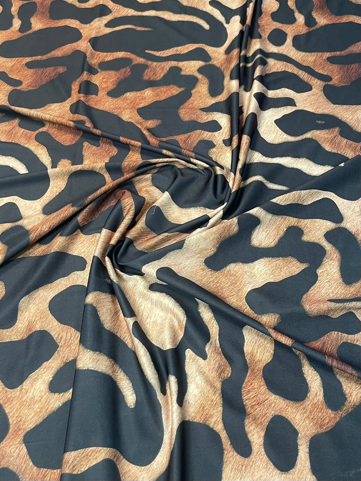 Leopard Wild Animal Spandex Fabric by the Metre (Kopya) - Whotex Fabrics London