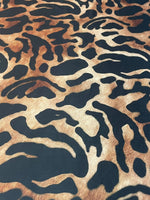 Leopard Wild Animal Spandex Fabric by the Metre (Kopya) - Whotex Fabrics London