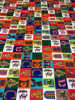Letter Print Cotton Fabric By Metre - Whotex Fabrics London