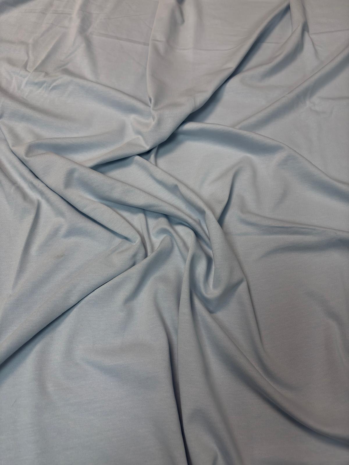 Light Blue Cotton Stretch Sweatshirt Jersey Fabric by the Metre - Whotex Fabrics London