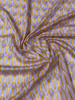 Lilac Abstract Mesh Knit Fabric with Metallic Detail by the Metre - Whotex Fabrics London