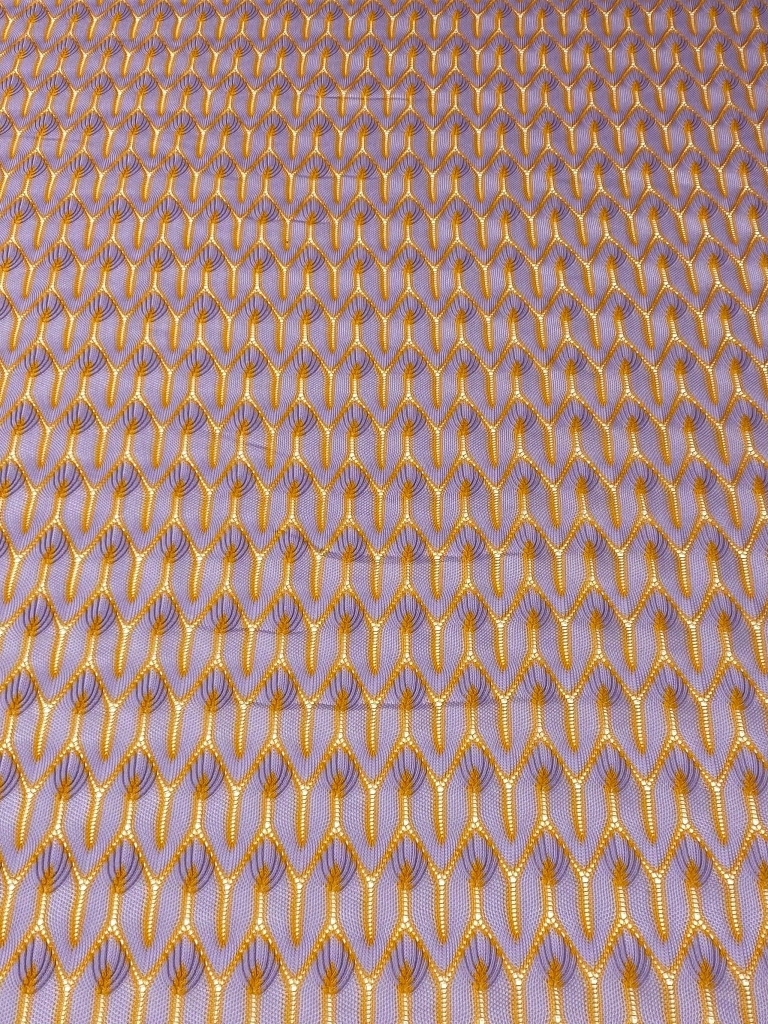 Lilac Abstract Mesh Knit Fabric with Metallic Detail by the Metre - Whotex Fabrics London