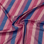 Lurex Striped Glitter Fabric by the Metre - Whotex Fabrics London