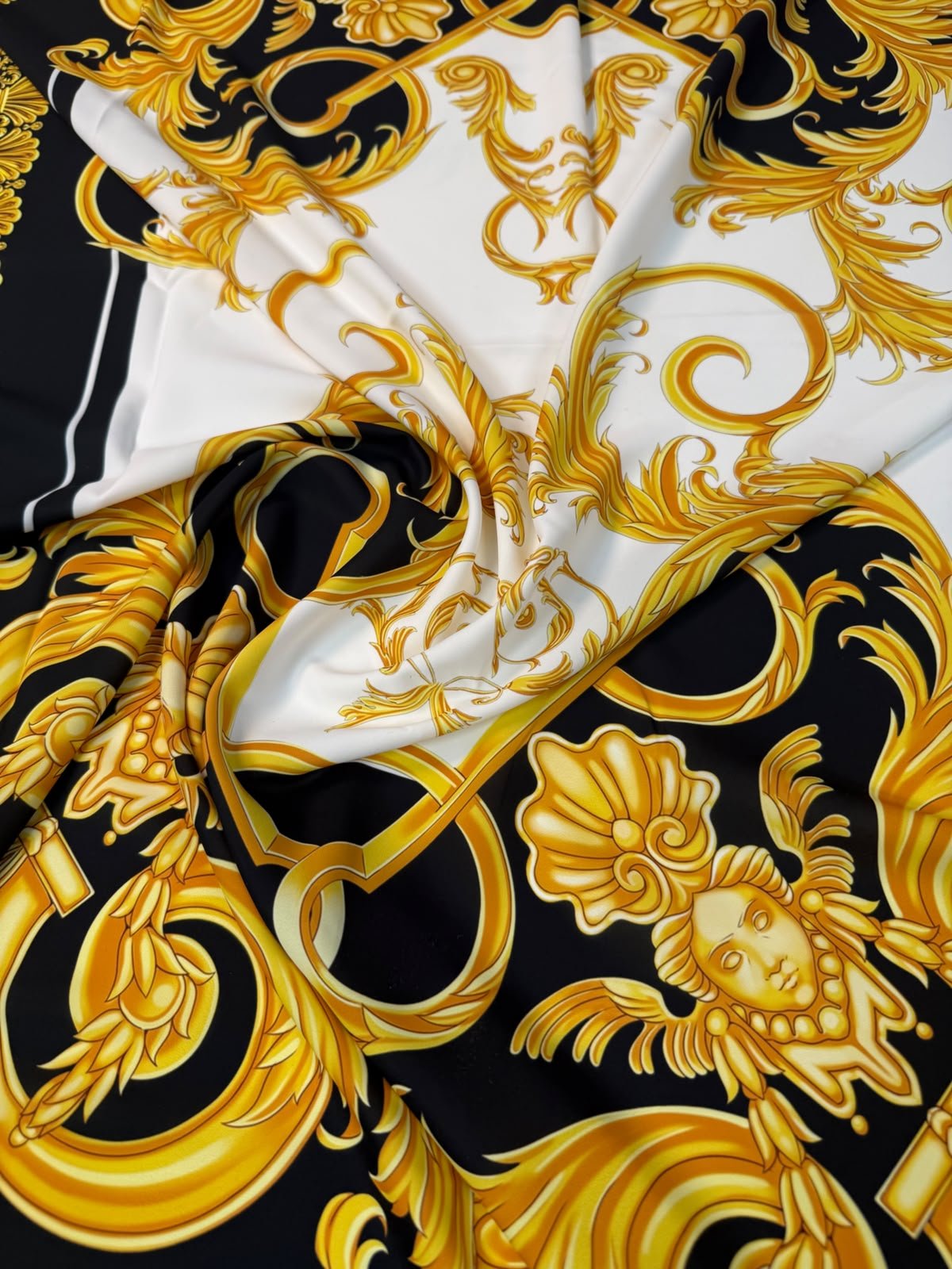 Luxury Baroque Crepe Fabric by the Metre - Whotex Fabrics London
