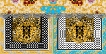 Luxury Baroque Leopard Print Fabric with Polka Dots – Elegant Gold & Black Design - Whotex Online Fabric Store