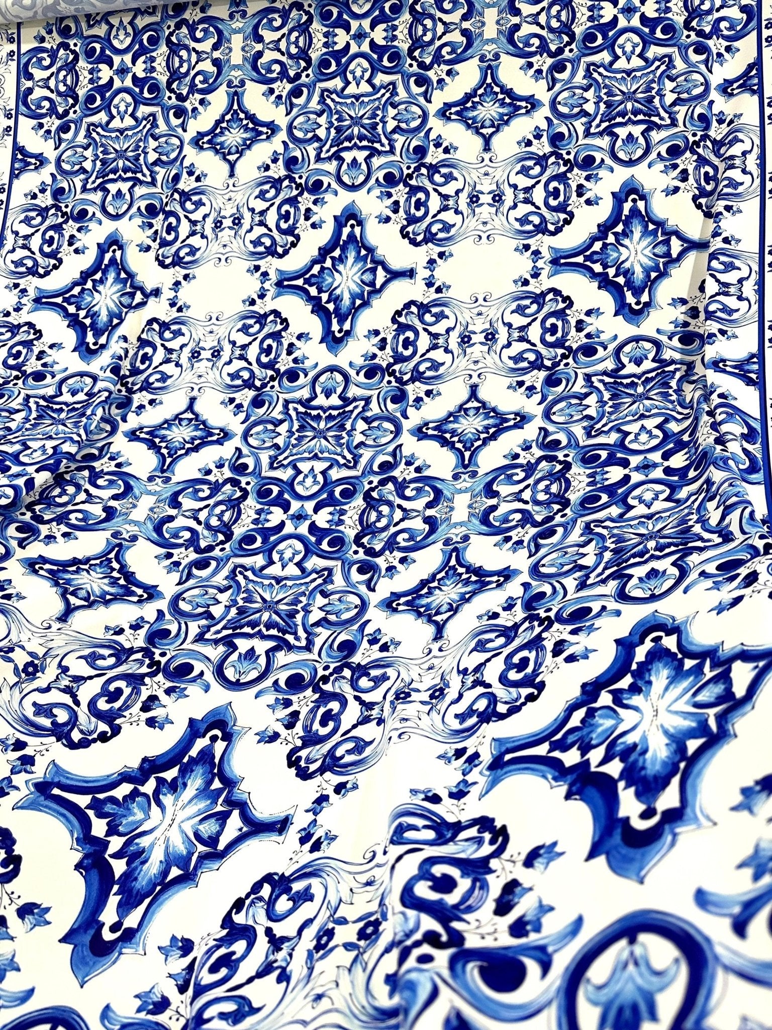 Majolica Pattern Fabric, Sicilian Print Fabric By The Yard - Whotex Online Fabric Store