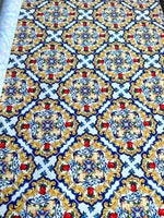 Majolica Pattern Fabric, Sicilian print Fabric , Fabric By The Yard - Whotex Online Fabric Store