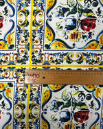 Majolica Pattern Luxury Fabric by Metre - Whotex Fabrics London