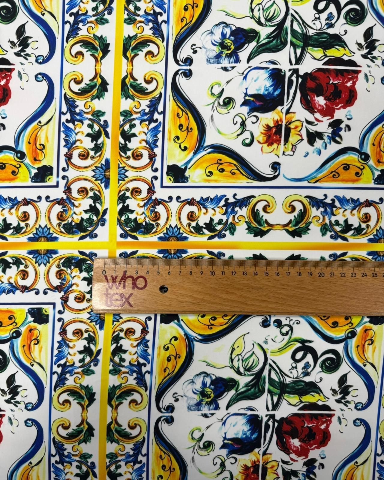 Majolica Pattern Luxury Fabric by Metre - Whotex Fabrics London