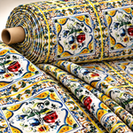 Majolica Pattern Luxury Fabric by Metre - Whotex Fabrics London