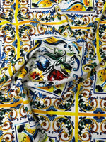 Majolica Pattern Luxury Fabric by Metre - Whotex Fabrics London