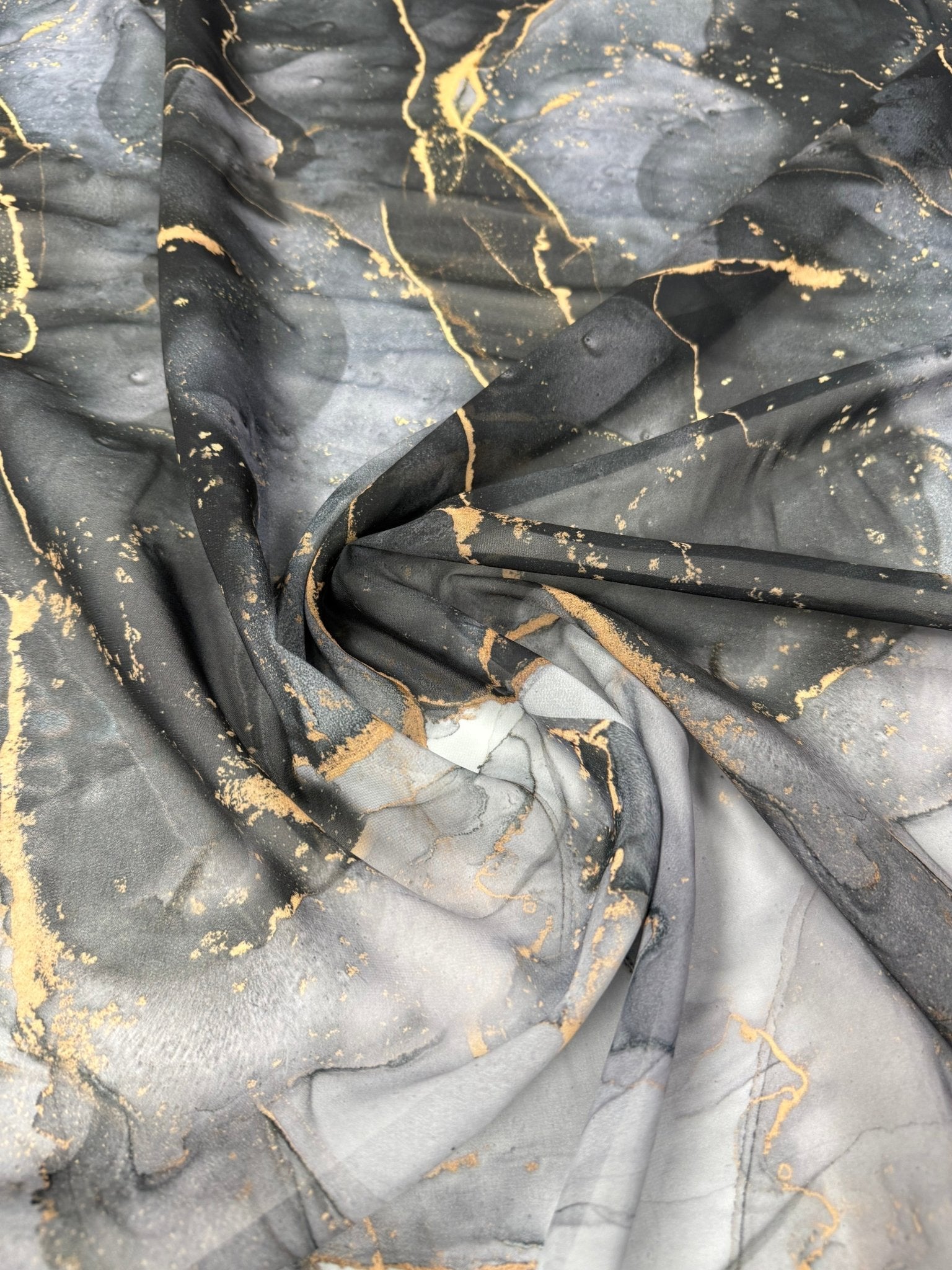 Marble Effect Chiffon Fabric by the Metre - Whotex Fabrics London