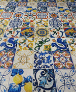 Mediterranean Shimmer Design Lurex Fabric by the Metre - Whotex Fabrics London