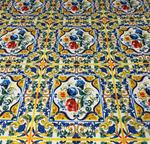 Mediterranean Tile Printed Table Runner - Whotex Fabrics London
