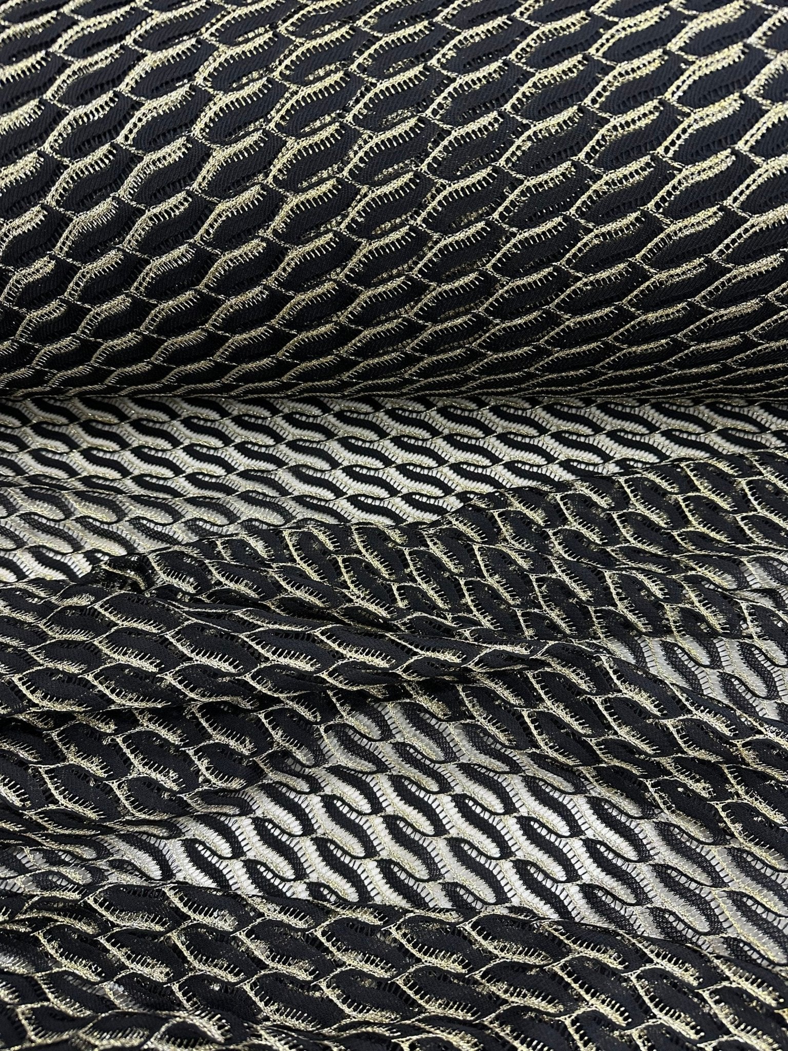 Mesh Fabric, Black Lace Fabric , Zigzag Style Fabric - Whotex Online Fabric Store