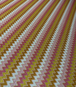 Metallic Lurex Chevron Fabric by the Metre - Whotex Fabrics London