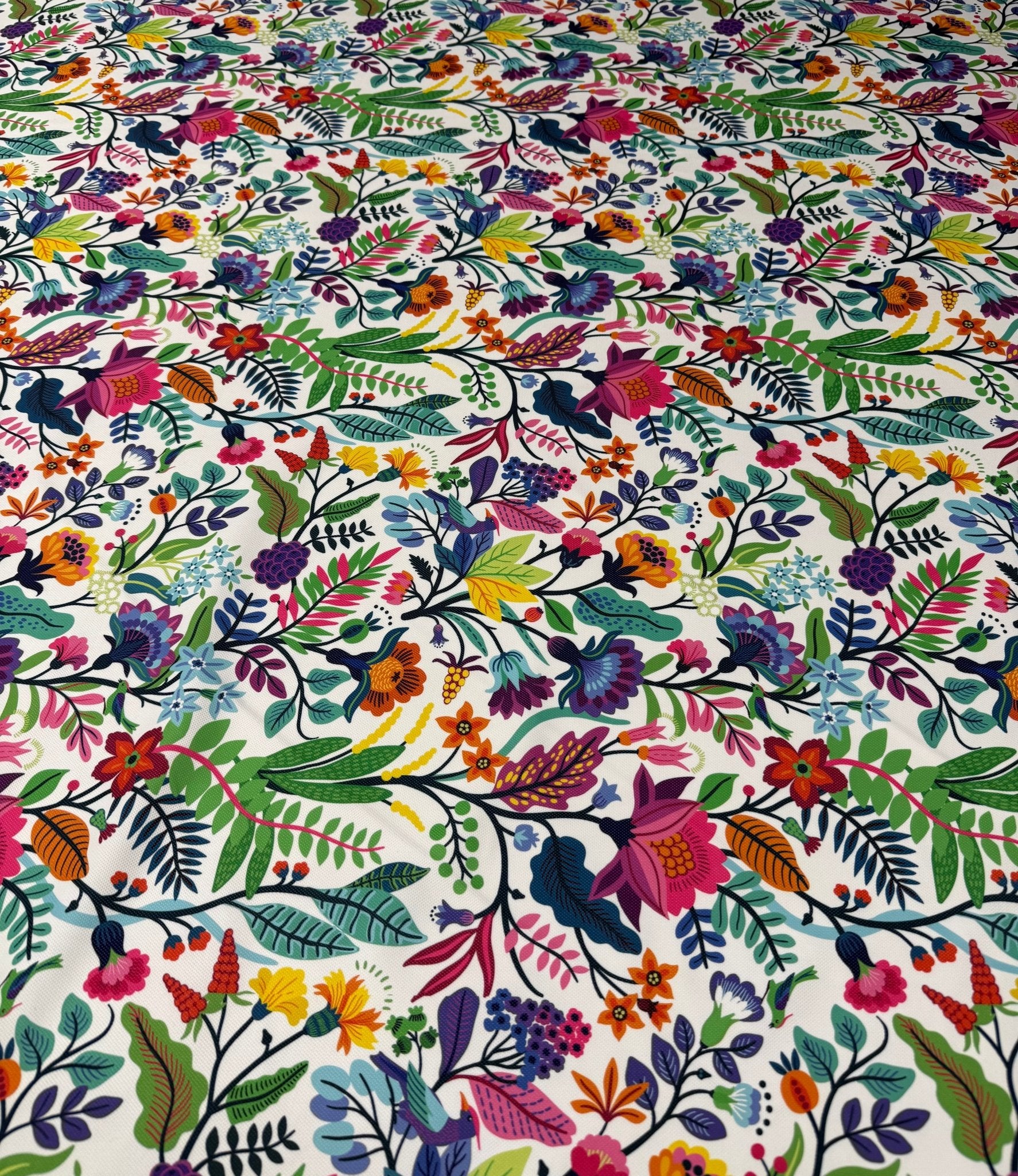Mexican Floral Fabric Upholstery Fabric by the Metre - Whotex Fabrics London