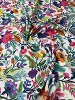 Mexican Floral Fabric Upholstery Fabric by the Metre - Whotex Fabrics London