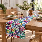Mexican Flower Printed Table Runner - Whotex Fabrics London