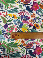 Mexican Flowers Fabric – Custom Printed Fabric on Satin, Crepe, Spandex or Chiffon - Whotex Fabrics London