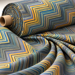 Modern Zigzag Pattern Fabric by the Metre - Whotex Fabrics London
