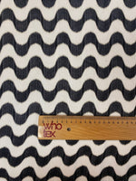 Monochrome Wave Mesh Fabric by the Metre - Whotex Fabrics London